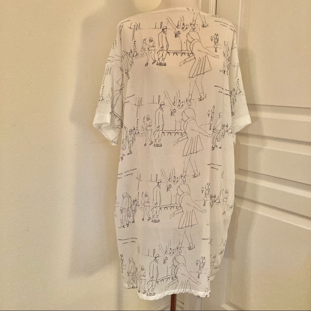 Chiffon Illustration Dress